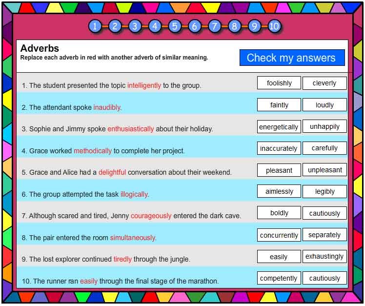Adverbs Vocabulary Builder