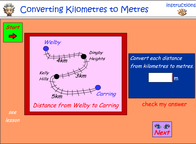 Converting Between Kilometres and Meters