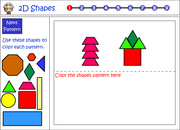 Copying a design using 2D shapes