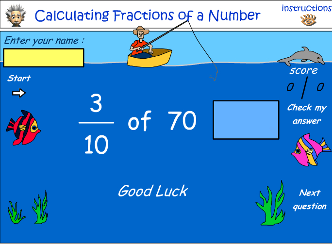 Calculating the fraction of number
