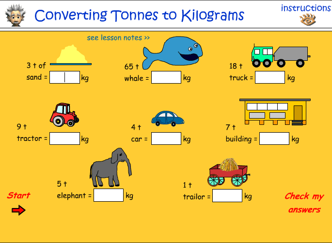 Convert tonnes to kilograms