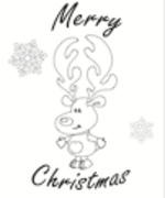 Christmas Card Reindeer (1 page)