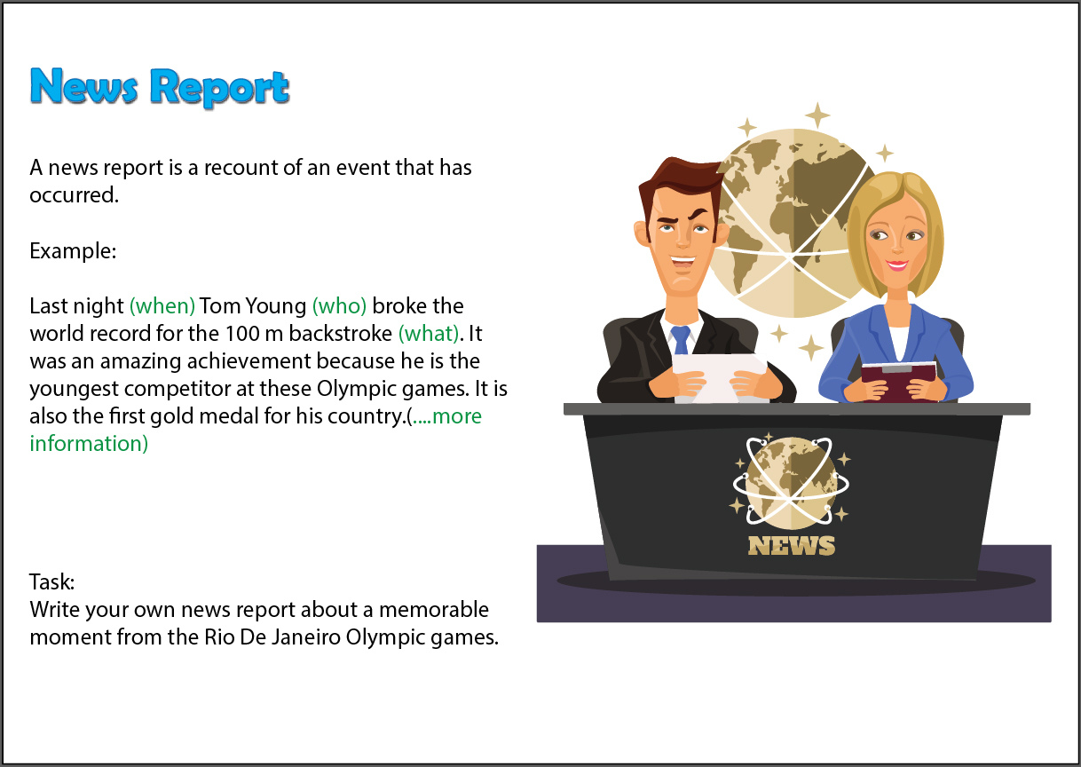 Newspaper report. News Report. Write a News Report example. News Report example. News Report Samples.