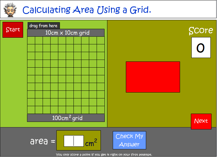 Measure area using a grid