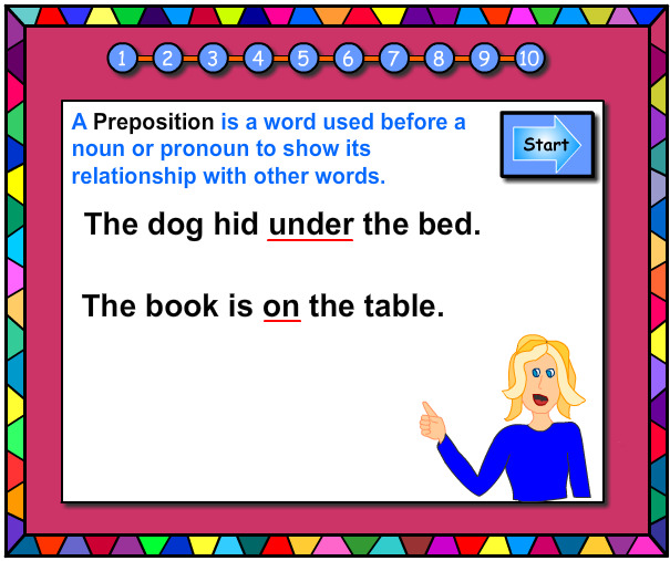 Prepositions Vocabulary Builder
