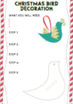 Christmas Bird Decoration (1 page)