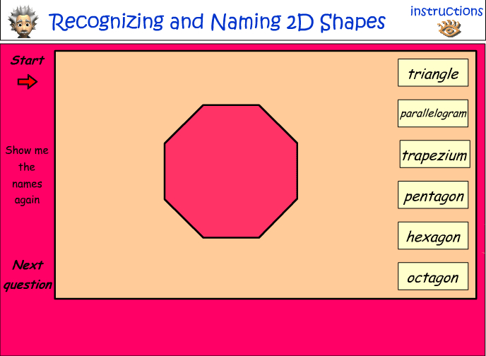 Naming 2D shapes